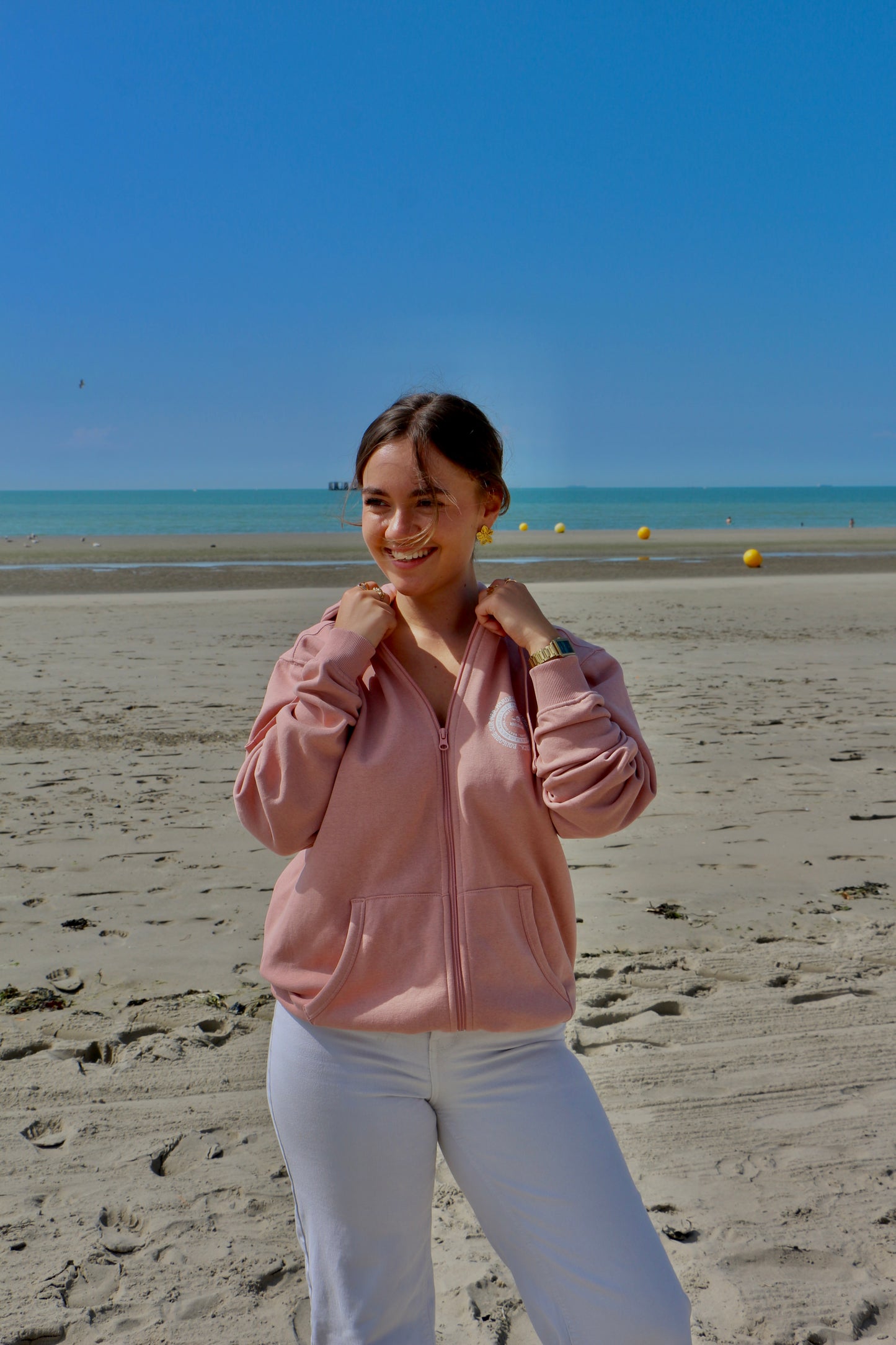 Sweat Zippé plage de la Côte d'Opale