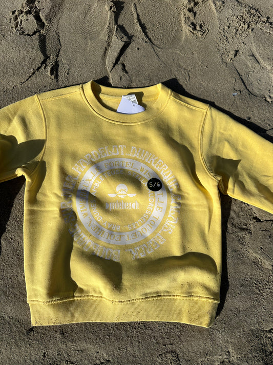 Pull col rond plage enfants
