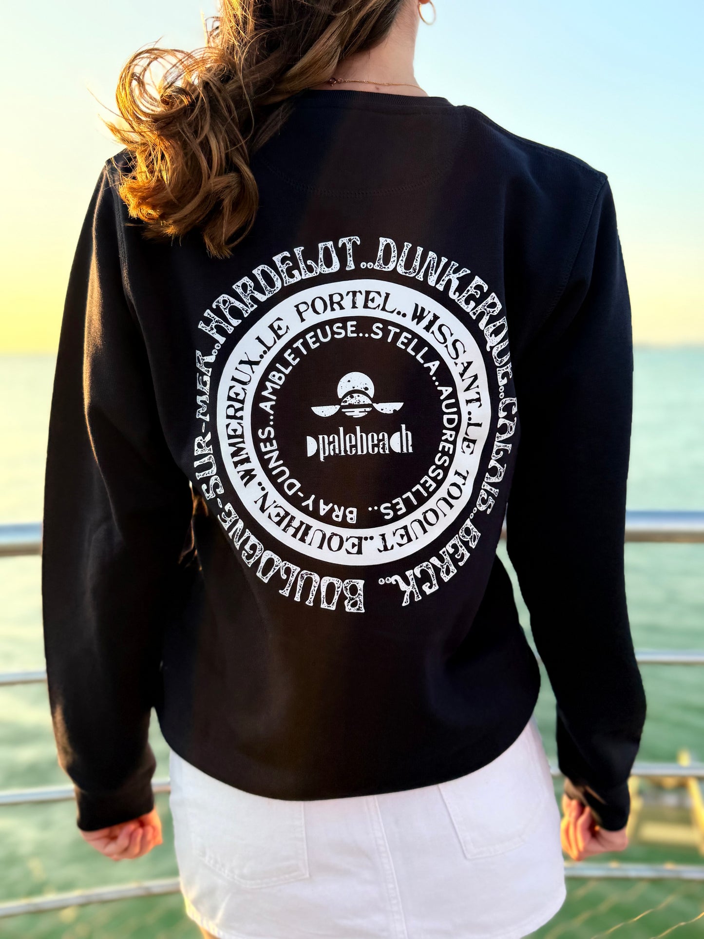 Pull col rond plage