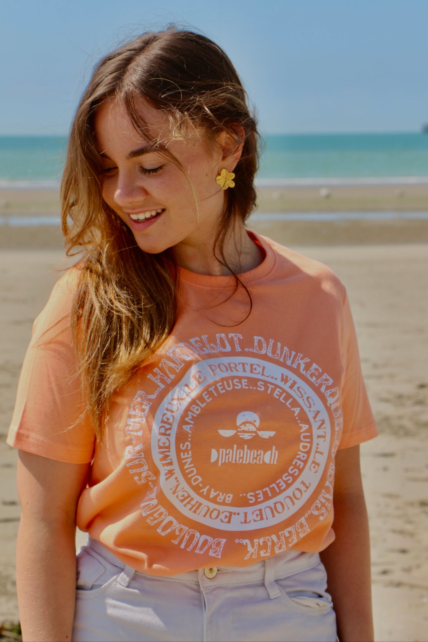 T-shirt couleur saumon Opale Beach