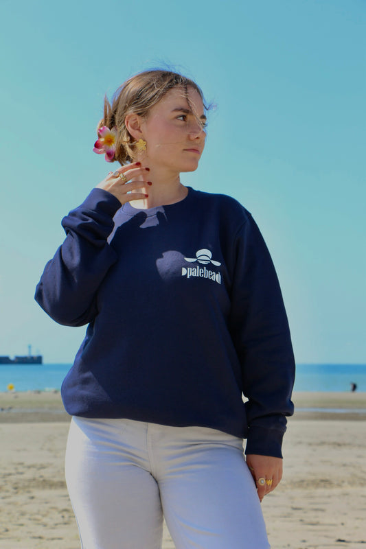 Pull col rond plage